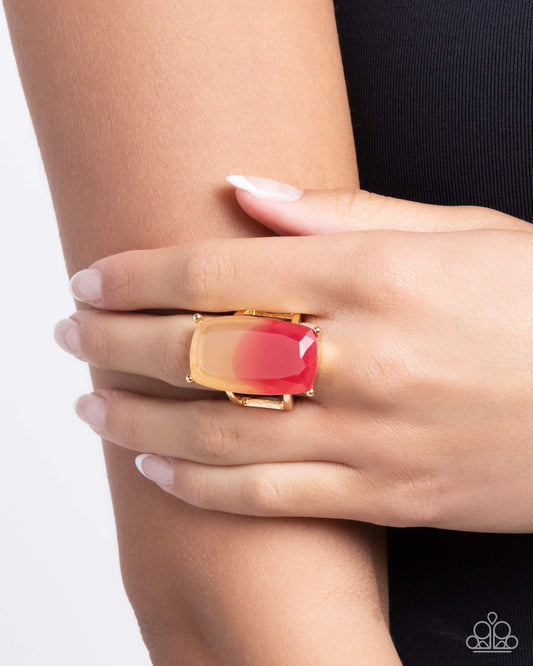 Dramatic Duo Pink Ring
