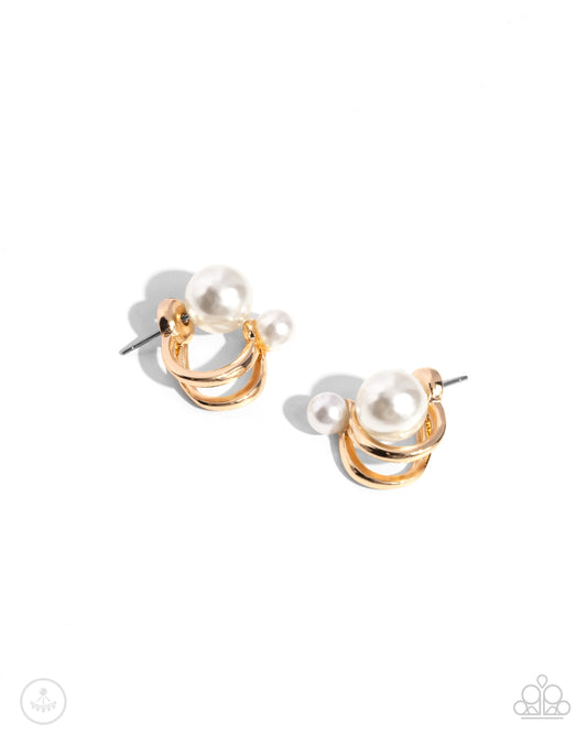 Sophisticated Socialite Gold Earrings
