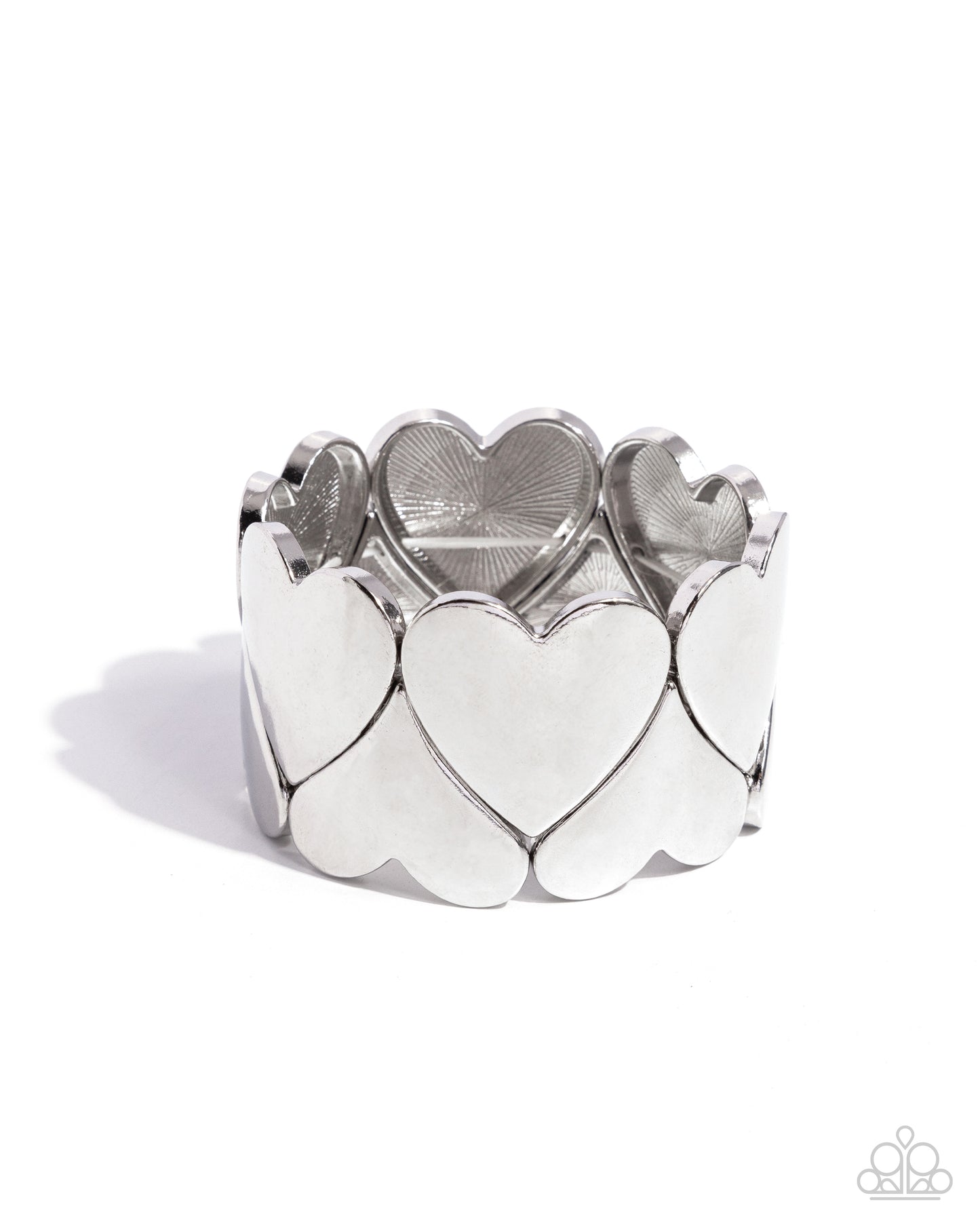 Sweetheart Setting Silver Bracelet