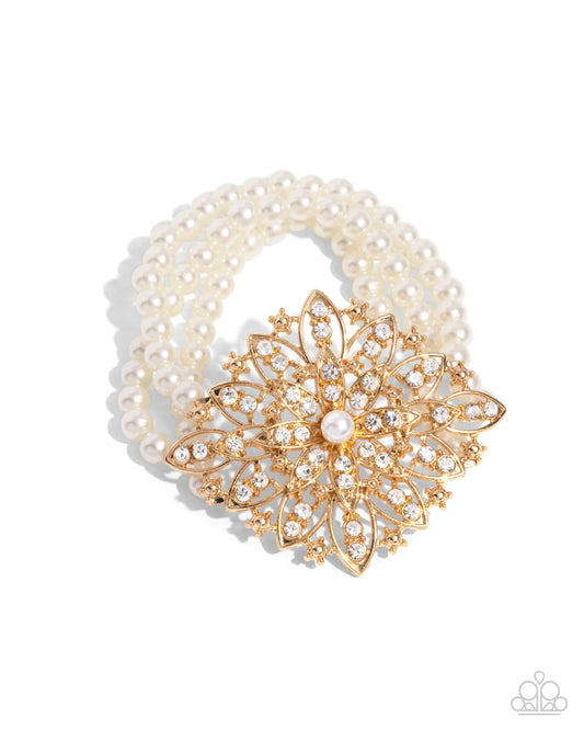 Flattering Floral Gold Bracelet