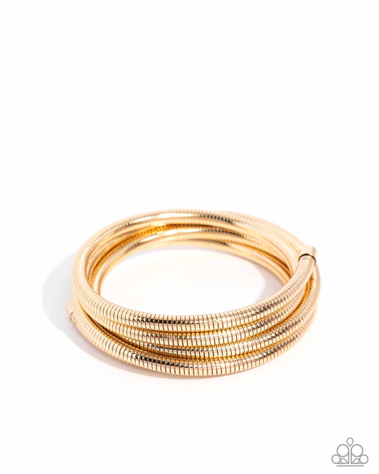 Coiled Command Gold Bracelet