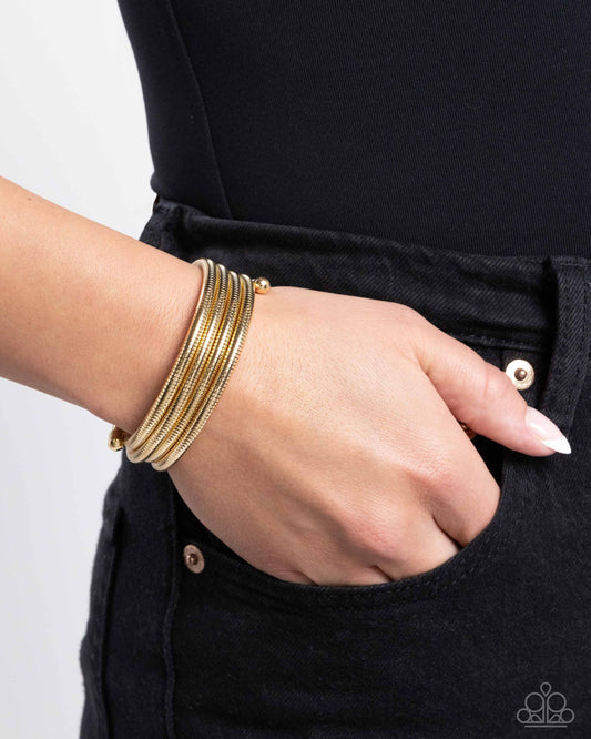Coiled Command Gold Bracelet