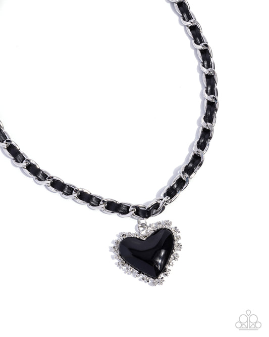 Austere Attraction Black Necklace