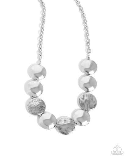 Engraved Energy Silver Necklace