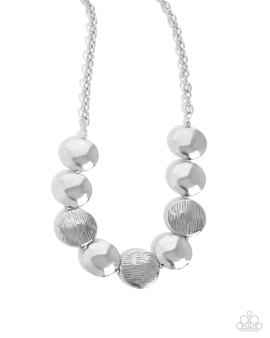 Engraved Energy Silver Necklace
