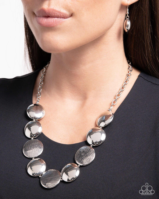 Engraved Energy Silver Necklace