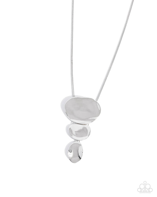 Cascading Commercial Silver Necklace