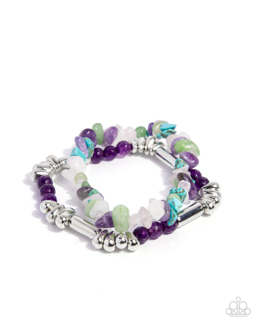 Stony Sequence Purple Bracelet