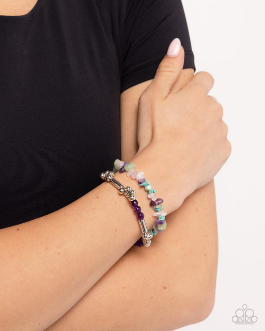 Stony Sequence Purple Bracelet