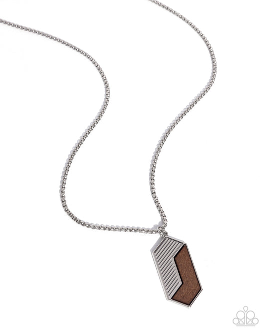 WOODWORK Study Silver Necklace