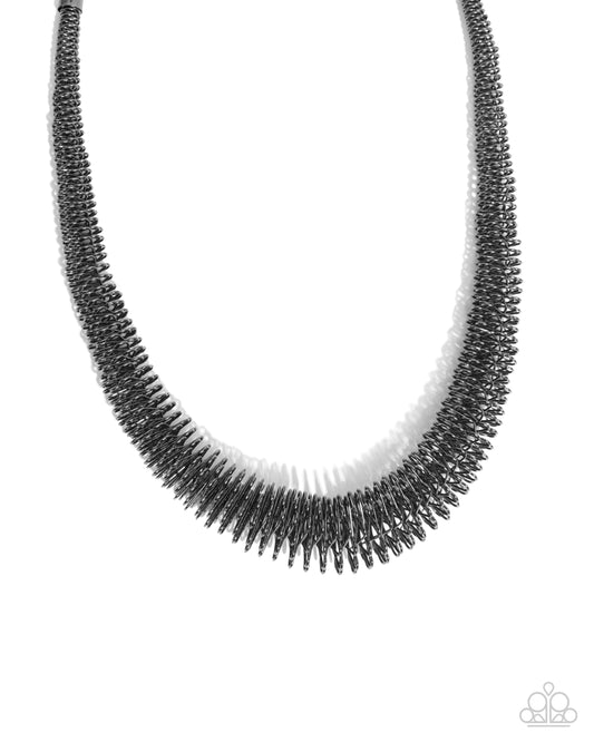 Trenchant Tribute Black Necklace