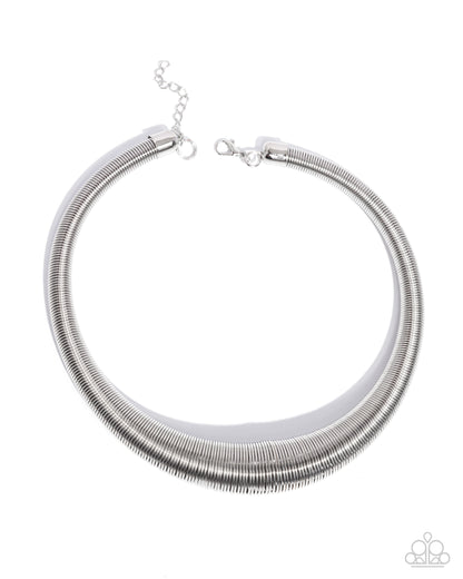 Dramatic Dynasty Silver Necklace