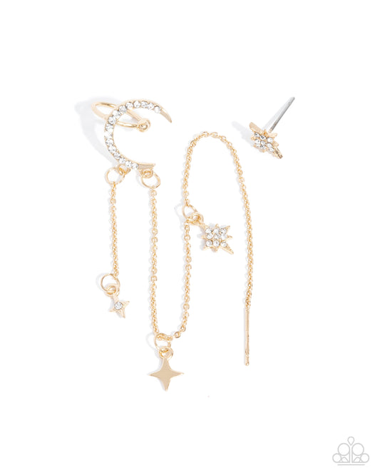 Heaven Struck Gold Ear Cuff Earrings Paparazzi