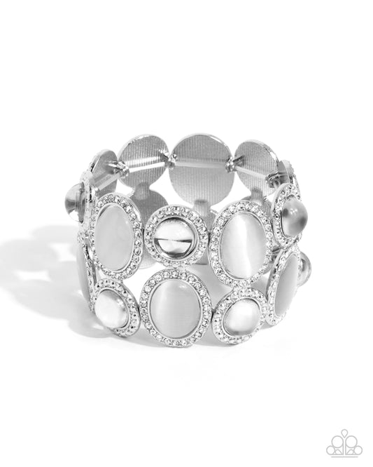 Affixed Appeal White Bracelet