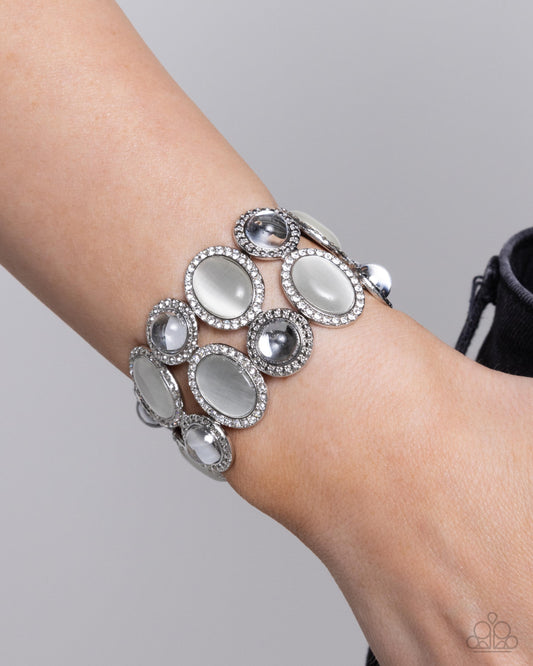 Affixed Appeal White Bracelet