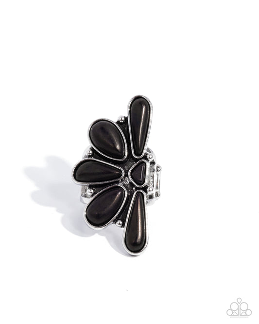 Stony Spectacle Black Ring