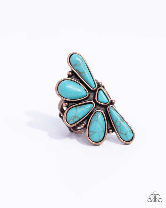 Stony Spectacle Copper Ring