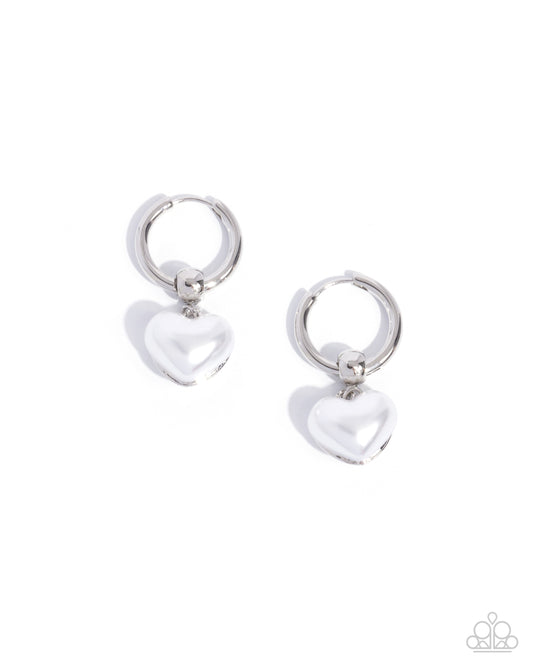 Carriage Chic White Earrings