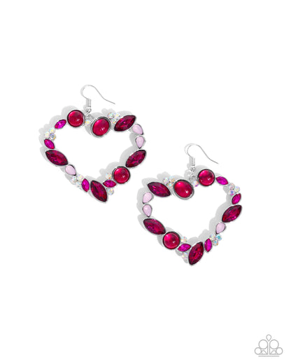 Heart Hierarchy Pink Earrings