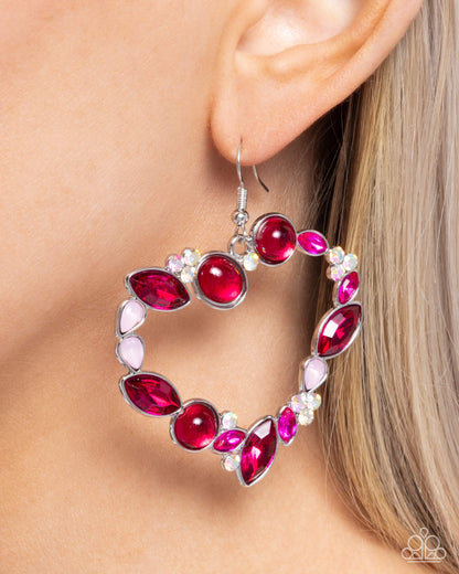 Heart Hierarchy Pink Earrings