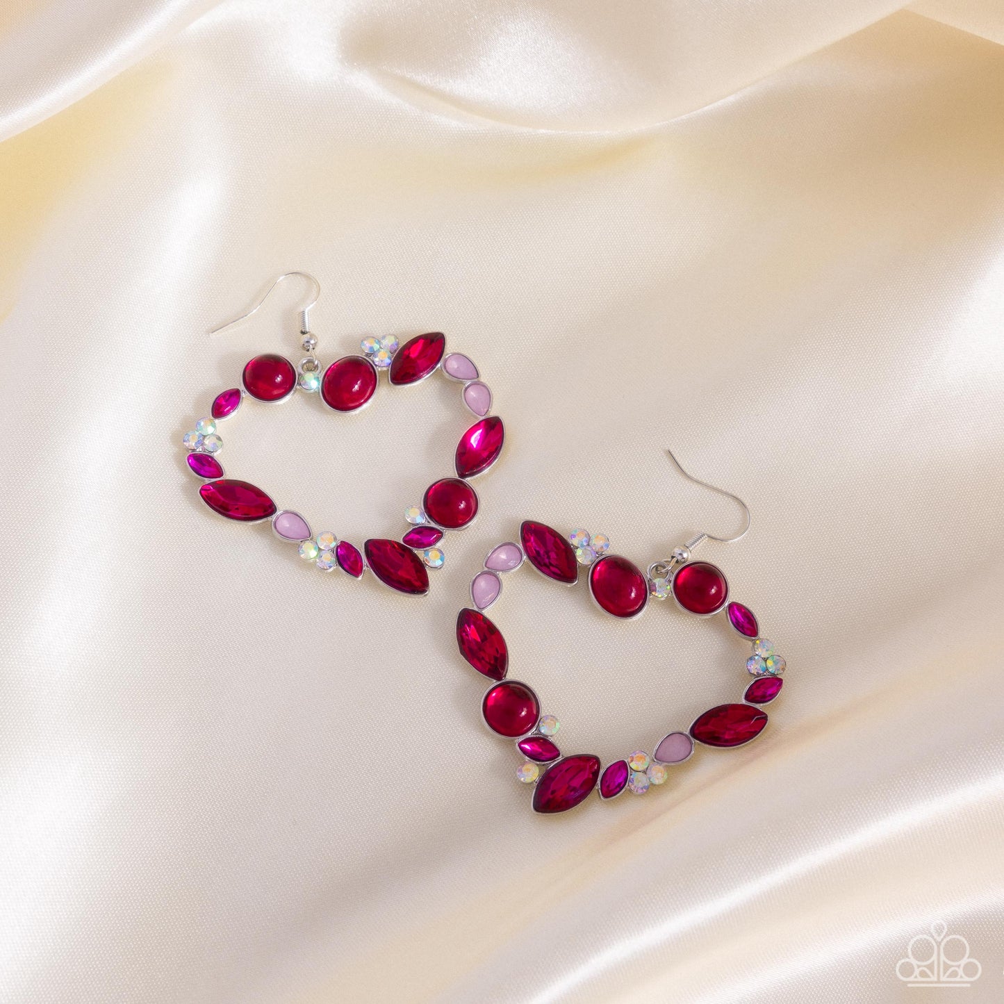 Heart Hierarchy Pink Earrings