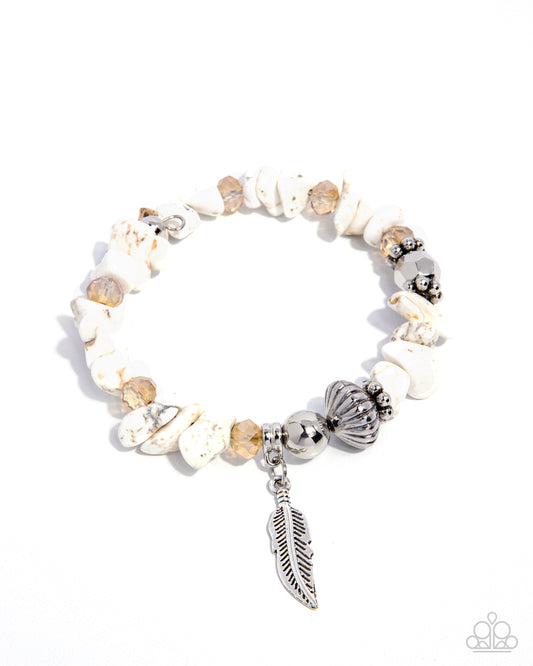 Earthy Earning White Bracelet