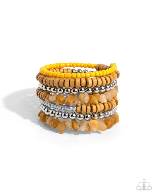Plentiful Pizzazz Yellow Bracelet