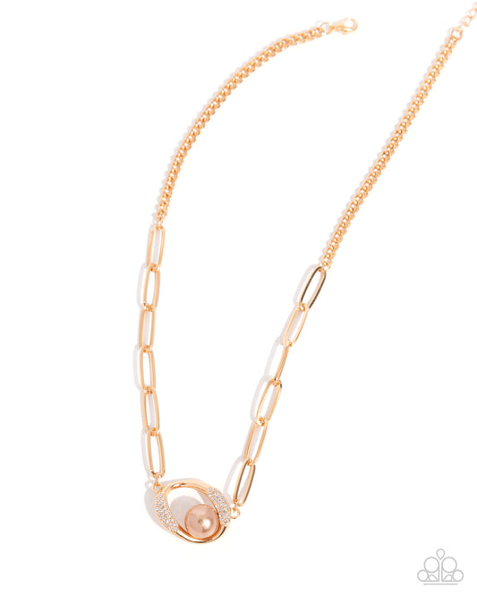 Tilted Tutor Brown Necklace