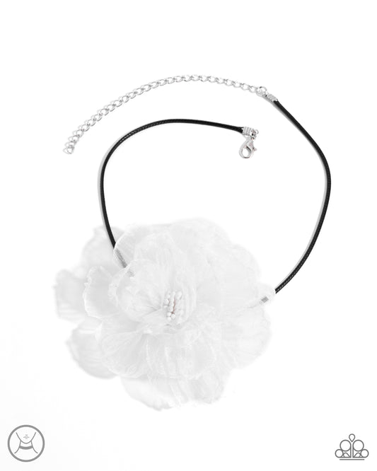 French Facade White Necklace