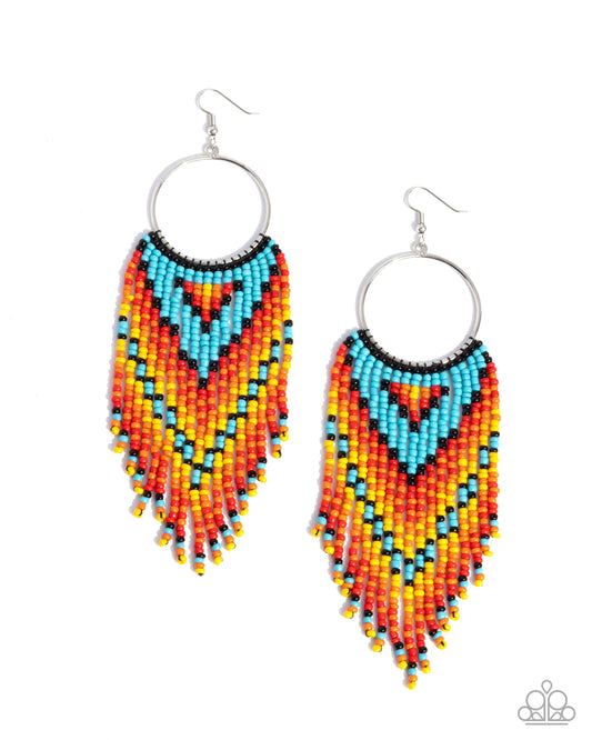 Waving the Banner Multi Earrings Paparazzi