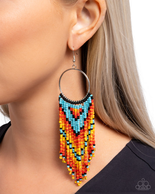 Waving the Banner Multi Earrings Paparazzi