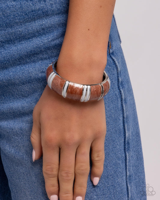 Pearly Persistence Brown Bracelet