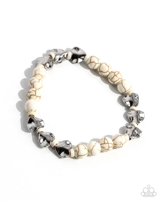 Festival Fling White Bracelet