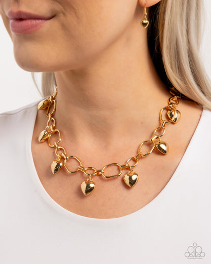 Hey Lover Gold Necklace