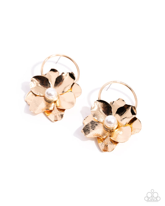 Backyard Bling Gold Post Earrings
