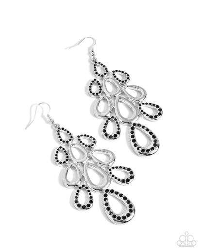 In a Hurry Black Earrings