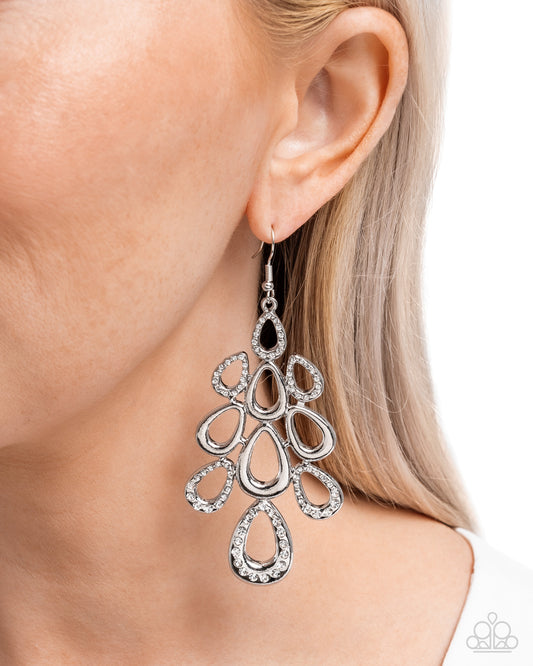 In a Hurry White Earrings