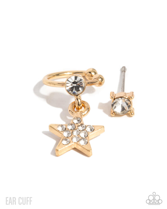 Cosmic Cool Gold Ear Cuff Earrings