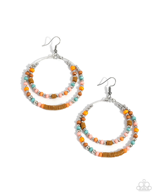Audacious Arrangement Orange Earrings Paparazzi