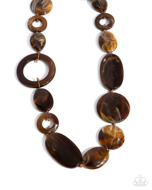 Show Them Whos GLOSS Brown Necklace