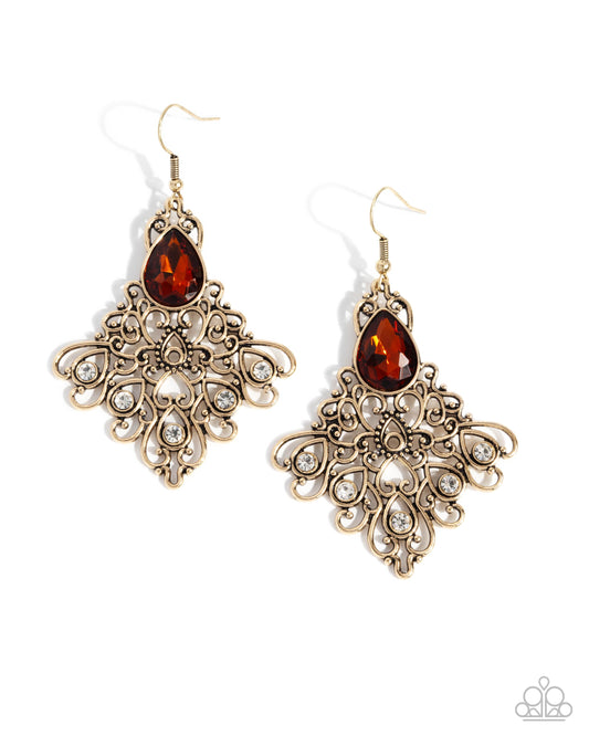 Lattice Legacy Brown Earrings