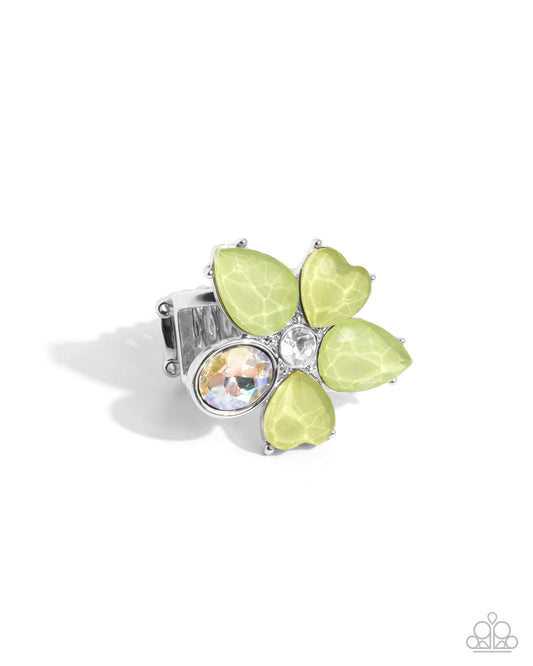 Fanciful Feature Green Ring