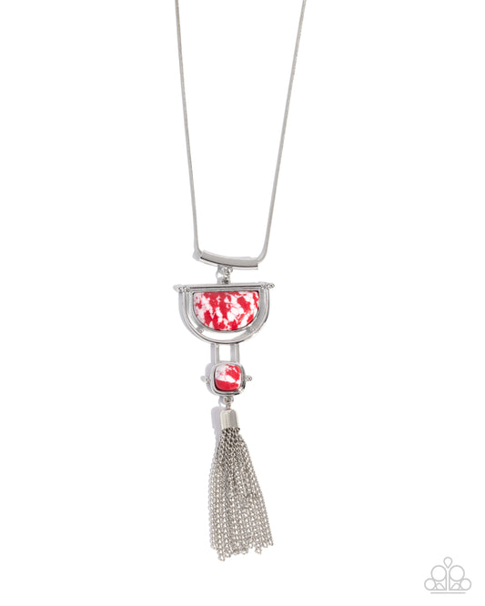 Sterling Stones Red Necklace