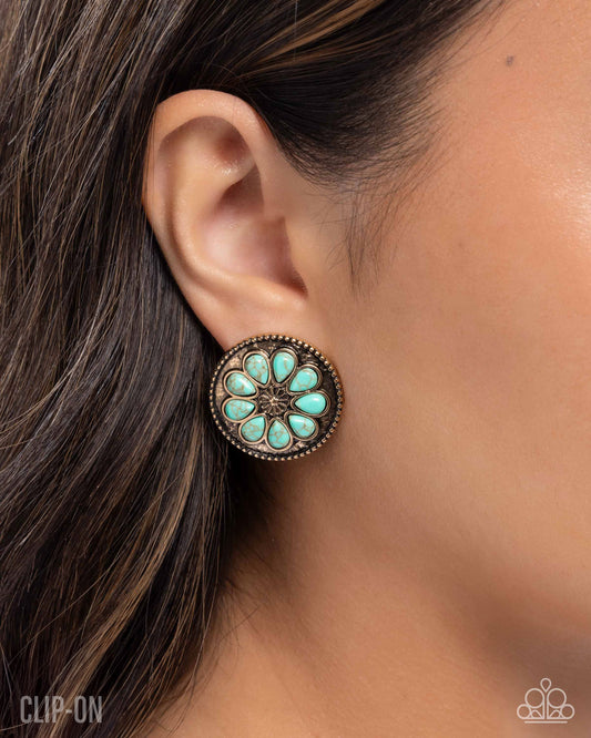 Promising Passage Gold Clip-On Earrings