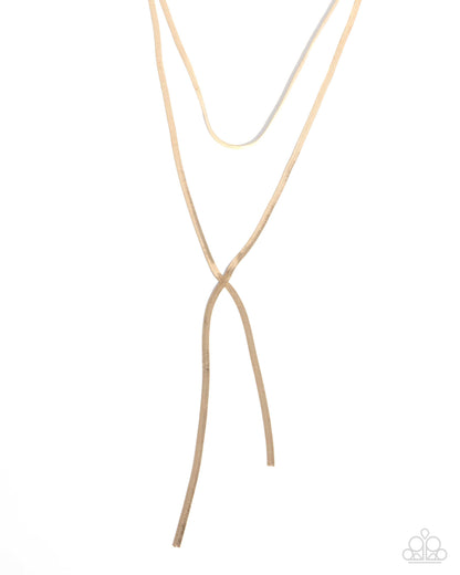 Monochromatic Movement Gold Necklace