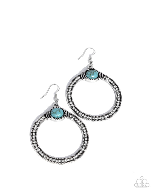 Radical Rusticity Blue Earrings Paparazzi