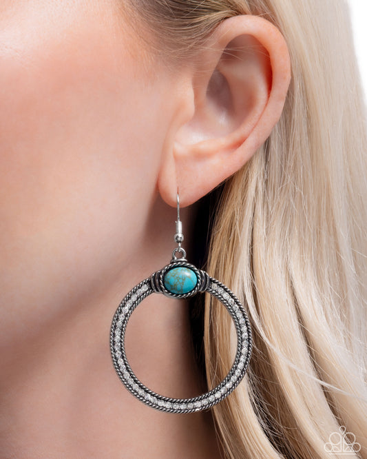 Radical Rusticity Blue Earrings Paparazzi