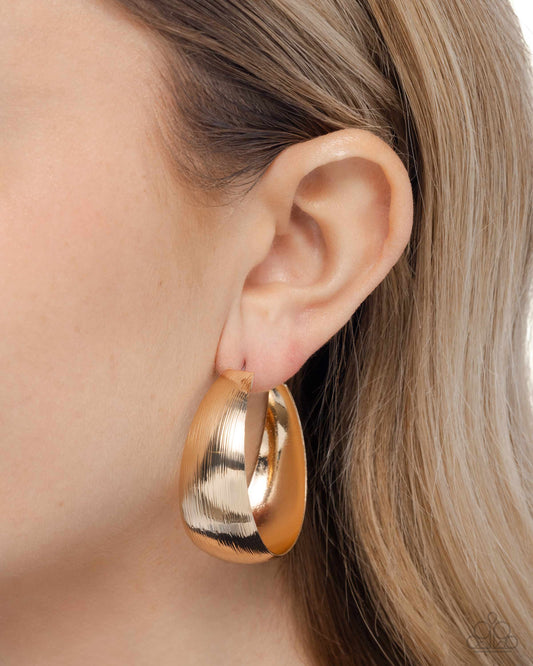 Subtle Sheen Gold Hoop Earrings Paparazzi