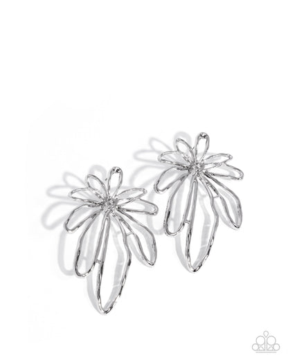Growing Garden Silver Post Earrings Paparazzi