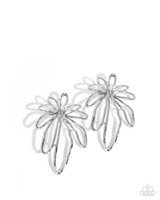 Growing Garden Silver Post Earrings Paparazzi